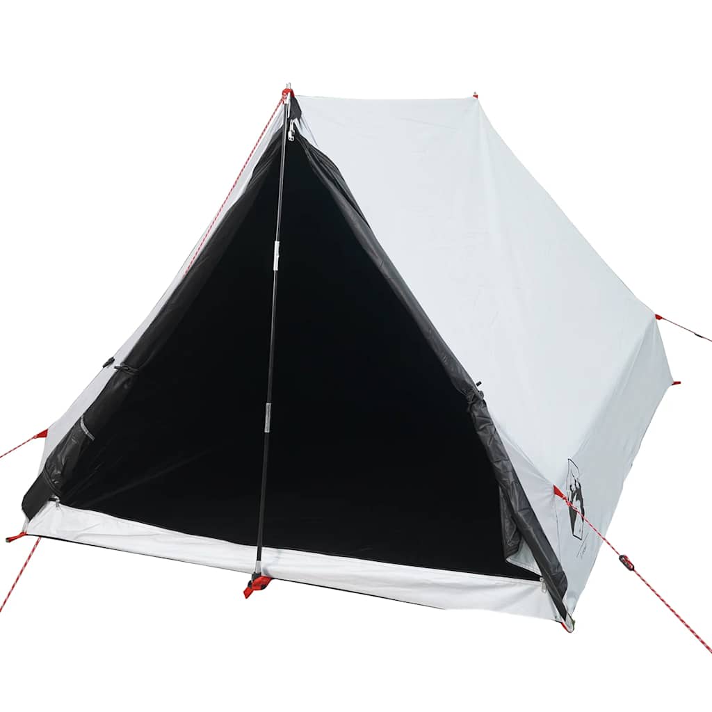 Detail van de vidaXL A-frame tent met open ingang en verduisterende binnenkant.