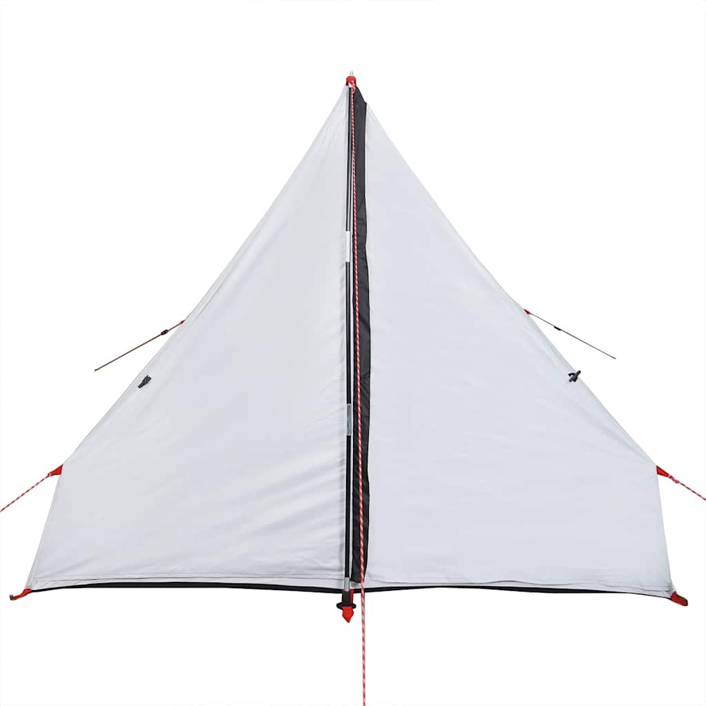 Detail van de tent vidaXL A-frame 2-persoons, zijaanzicht met waterdichte stof en rits.
