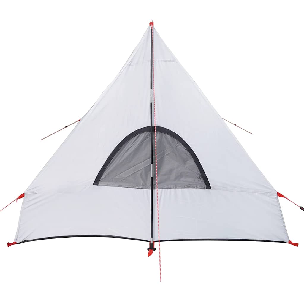 Detail van de vidaXL A-frame tent met een ventilatierooster en waterdichte witte stof.