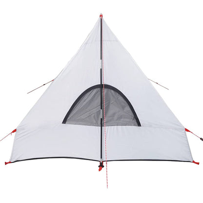 Detail van de vidaXL A-frame tent met een ventilatierooster en waterdichte witte stof.