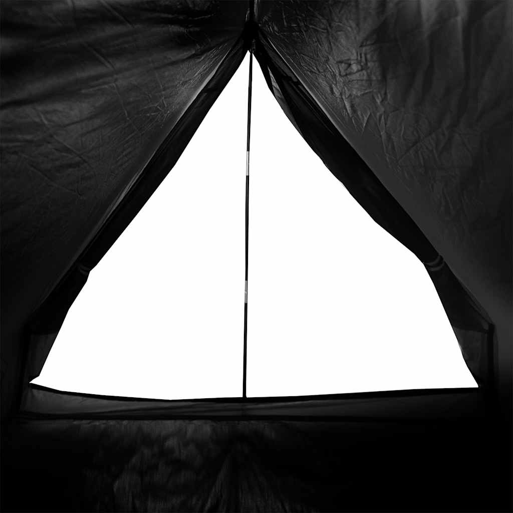 Zijaanzicht van de verduisterende binnenkant van de vidaXL A-frame tent.