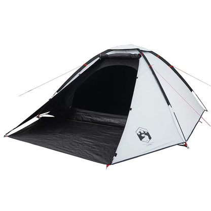 Detail van de vidaXL koepeltent met open ingang en verduisterend doek.