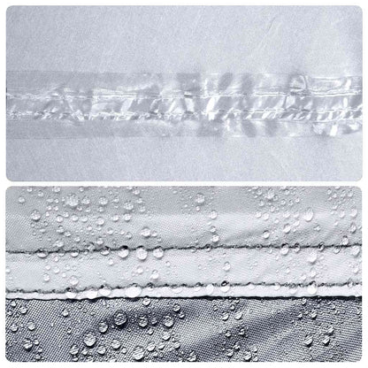 Detail van de getapete naden en waterdichte stof van de vidaXL koepeltent.