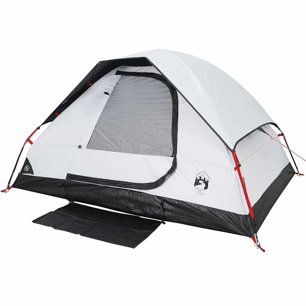 Detail van de vidaXL koepeltent met waterdichte ingang en ventilatierooster.