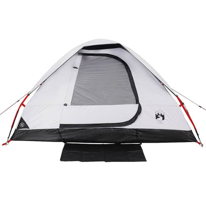 Detail van de vidaXL koepeltent met een waterdichte ingang en ventilatierooster.