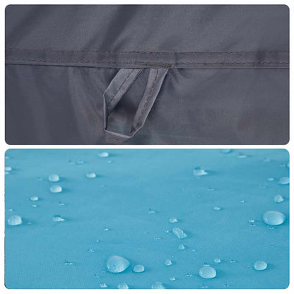 Detail van de waterdichte tentstof van de vidaXL gezinstent in blauw.