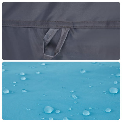 Detail van de waterdichte stof van de vidaXL 4-persoons kampeertent in blauw.