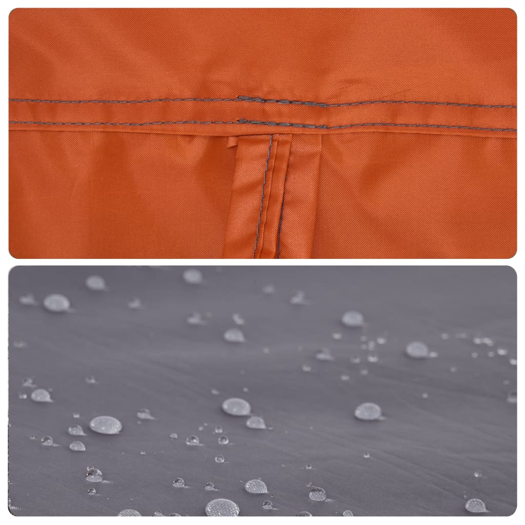Detail van de waterdichte naden en het grijze tentdoek van de vidaXL 4-persoons kampeertent.
