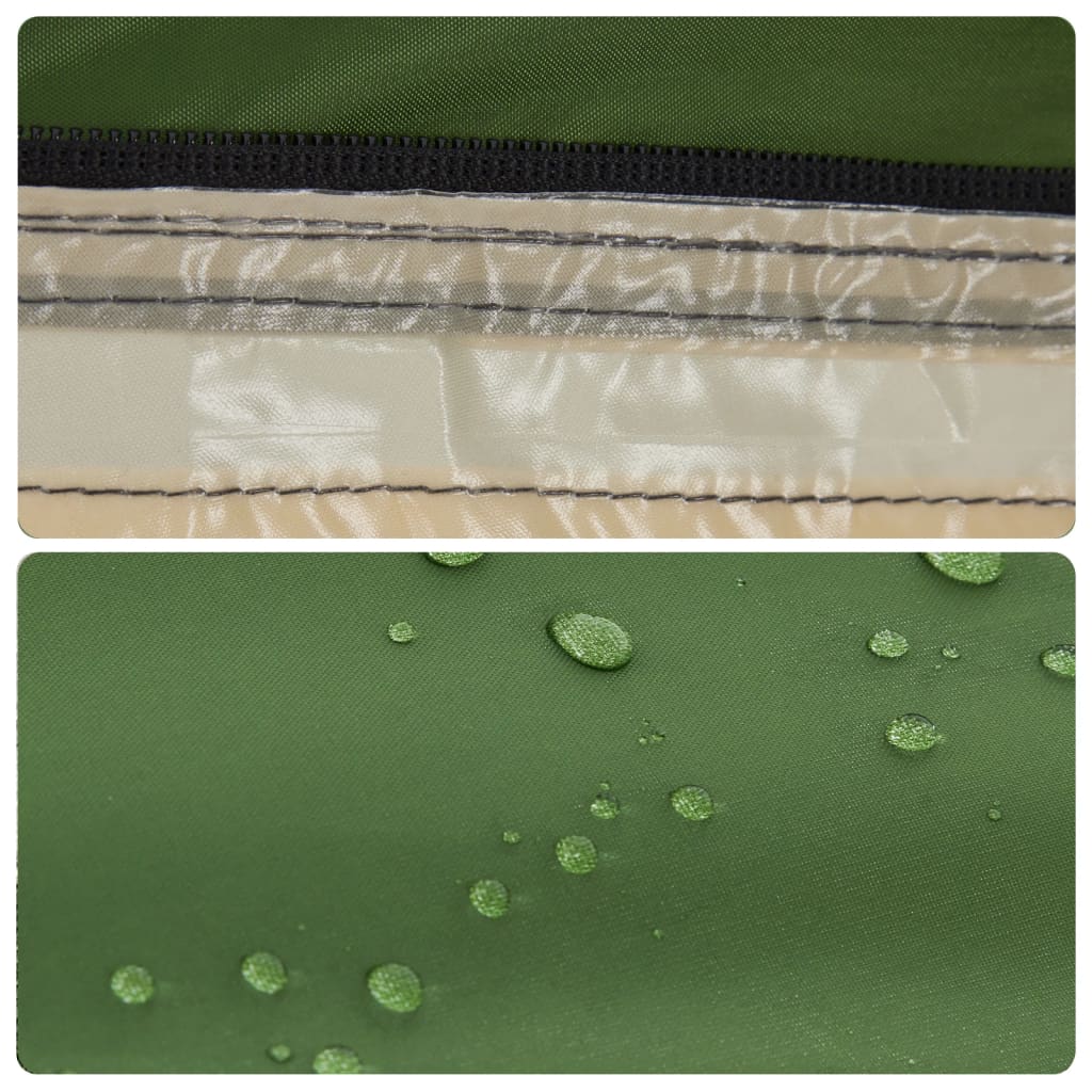 Detail van de waterdichte stof van de vidaXL koepeltent met druppels.
