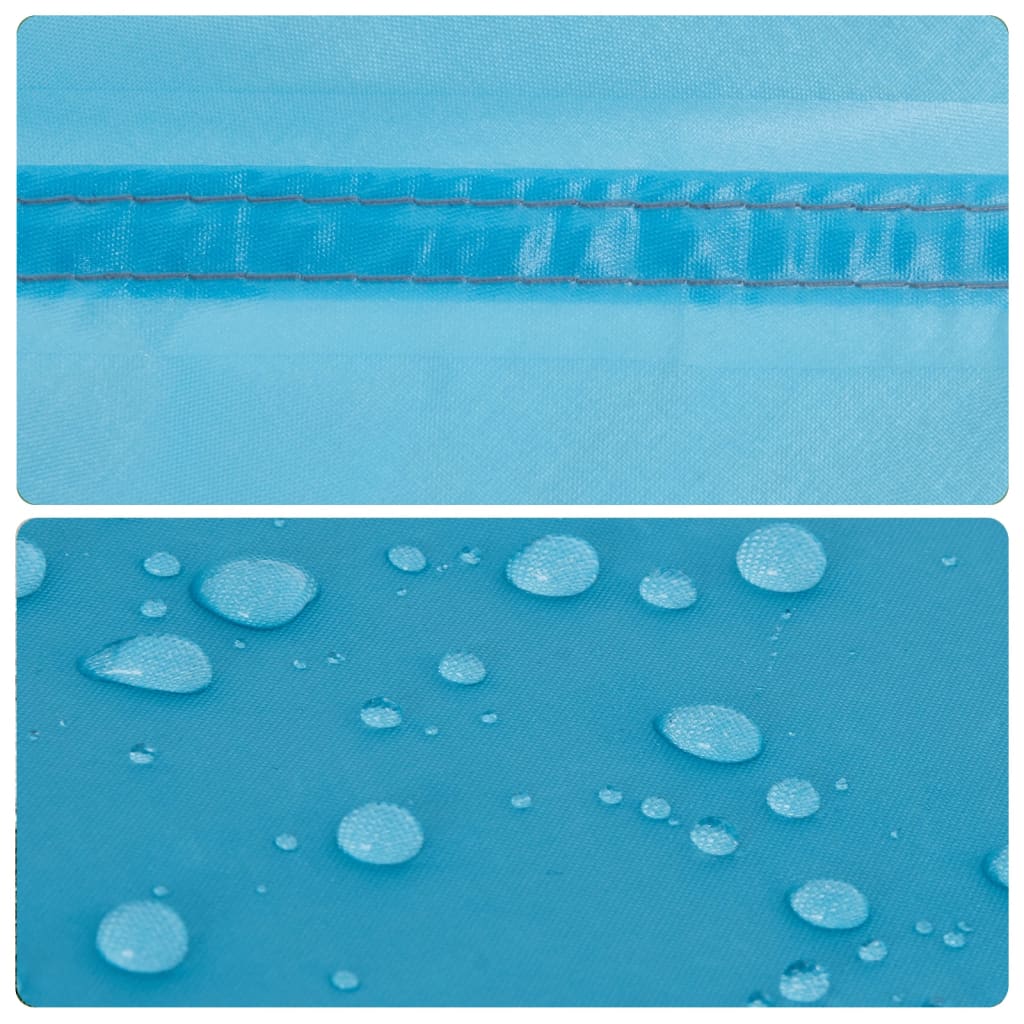 Detail van de waterdichte stof van de vidaXL koepeltent in blauw.