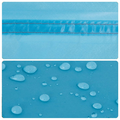 Detail van de waterdichte stof van de vidaXL koepeltent in blauw.