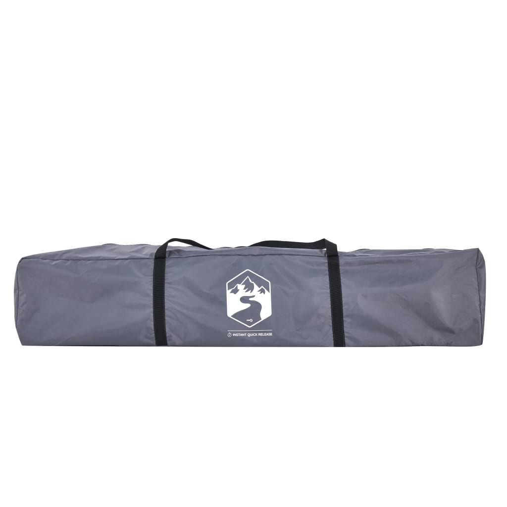 Grijze draagtas voor de vidaXL koepeltent met merklogo en zwarte handgreep.
