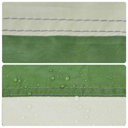 Detail van de waterdichte naden van de vidaXL koepeltent in groen.