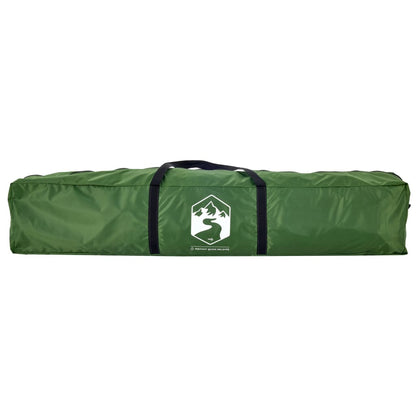 Groene vidaXL koepeltent in draagtas, zijaanzicht met merklogo.