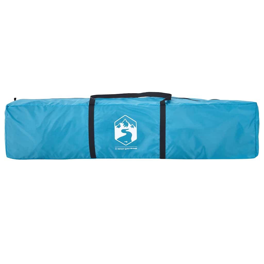 Blauwe opbergtas voor de vidaXL koepeltent, met handvat en logo.