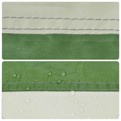 Detail van de waterdichte naden van de vidaXL koepeltent in groen.