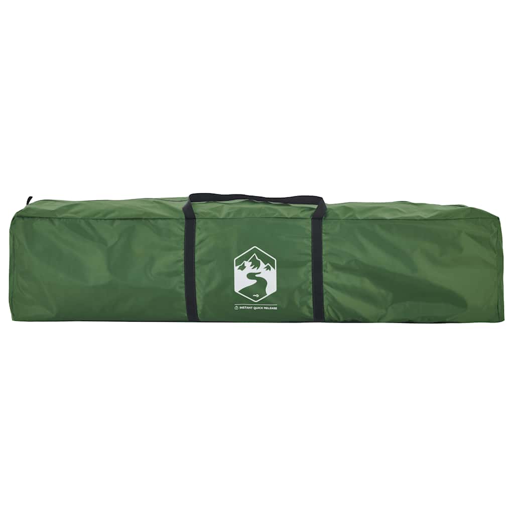 Groene vidaXL koepeltent opbergtas met logo, zijaanzicht.