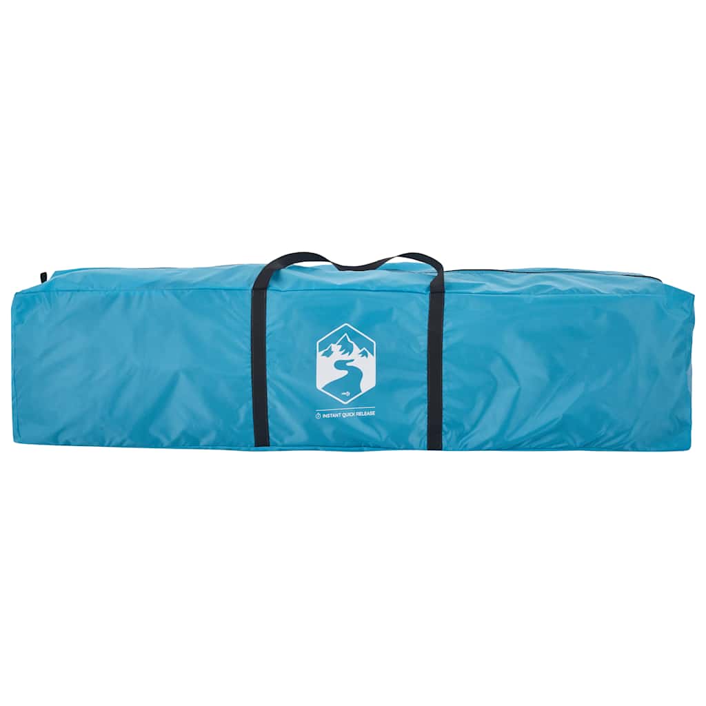 Blauwe draagtas voor de vidaXL koepeltent, met stevige handvatten en logo.