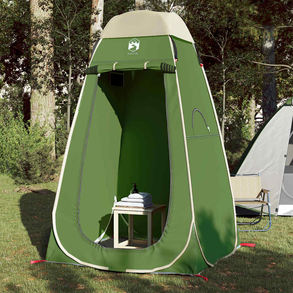 Groene vidaXL pop-up privacytent met waterdichte bescherming, opgesteld in de natuur.