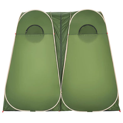 Detail van de vidaXL privacytent in groen, met twee ingangen en waterdicht ontwerp.