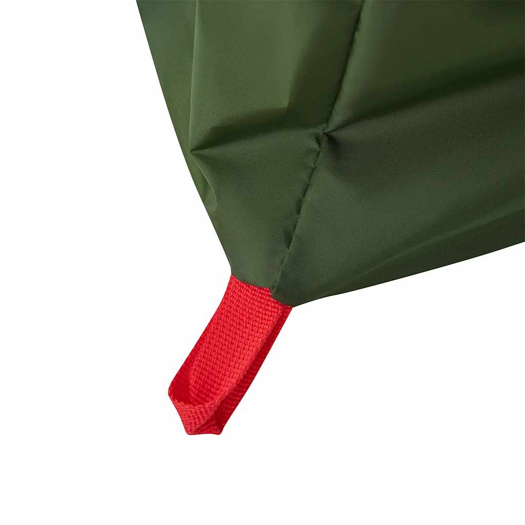 Detail van de groene vidaXL privacytent met rode bevestigingslus.