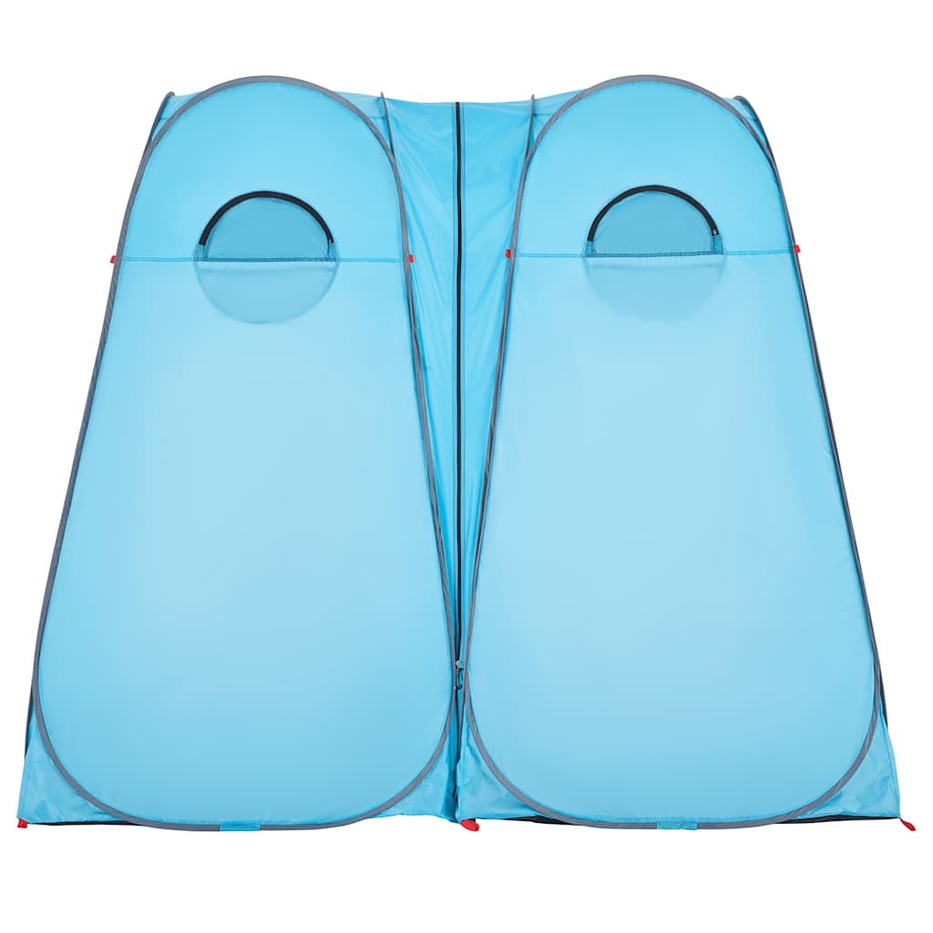 Detail van de vidaXL pop-up privacytent in blauw met twee toegangspunten.