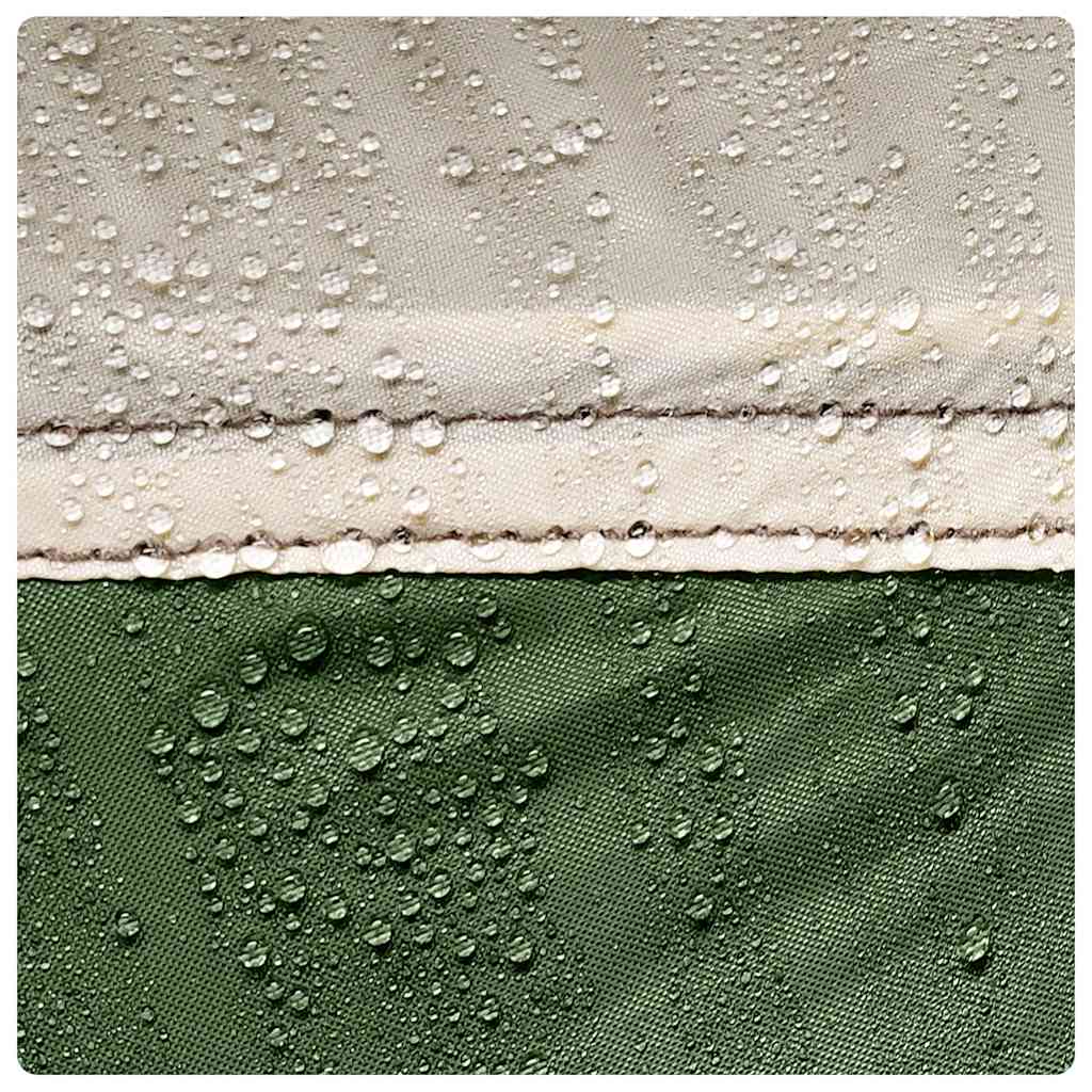Detail van de waterdichte stof van de vidaXL privacytent met druppels.