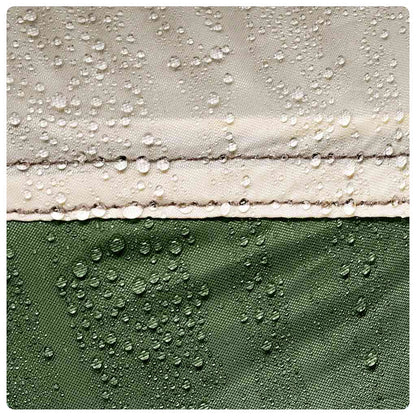 Detail van de waterdichte stof van de vidaXL privacytent met druppels.
