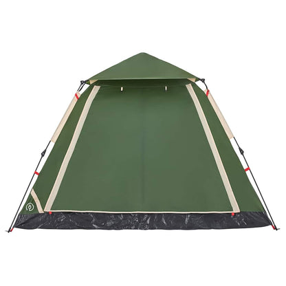 Detail van de vidaXL koepeltent in groen, met het karakteristieke snelspansysteem.