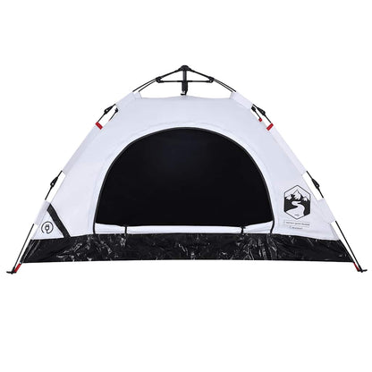 Detail van de vidaXL tent met verduisterende stof, zijaanzicht en snelspansysteem.