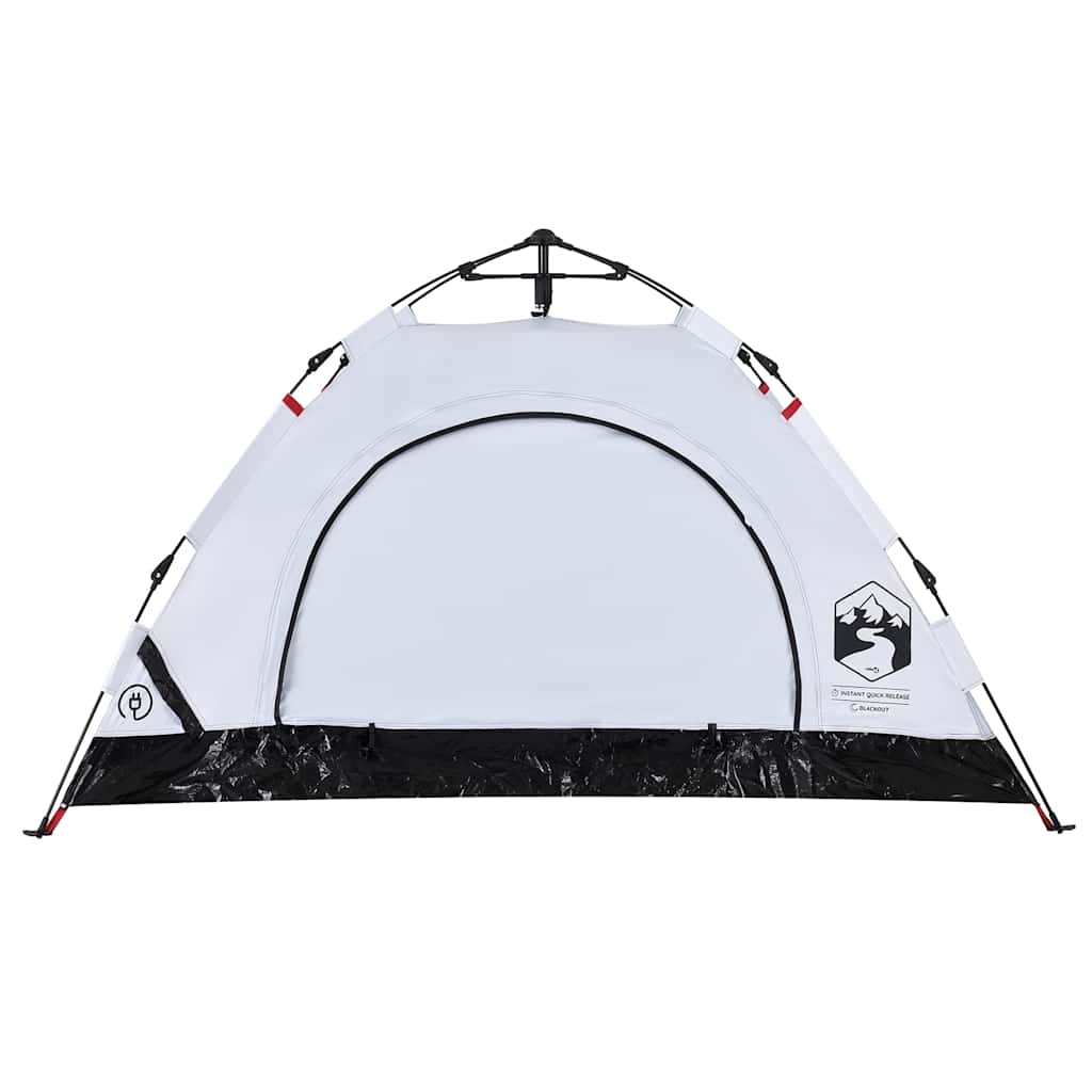 Detail van de vidaXL tent met verduisterende stof en snelspansysteem, zijaanzicht.