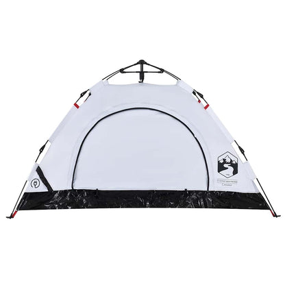 Detail van de vidaXL tent met verduisterende stof en snelspansysteem, zijaanzicht.