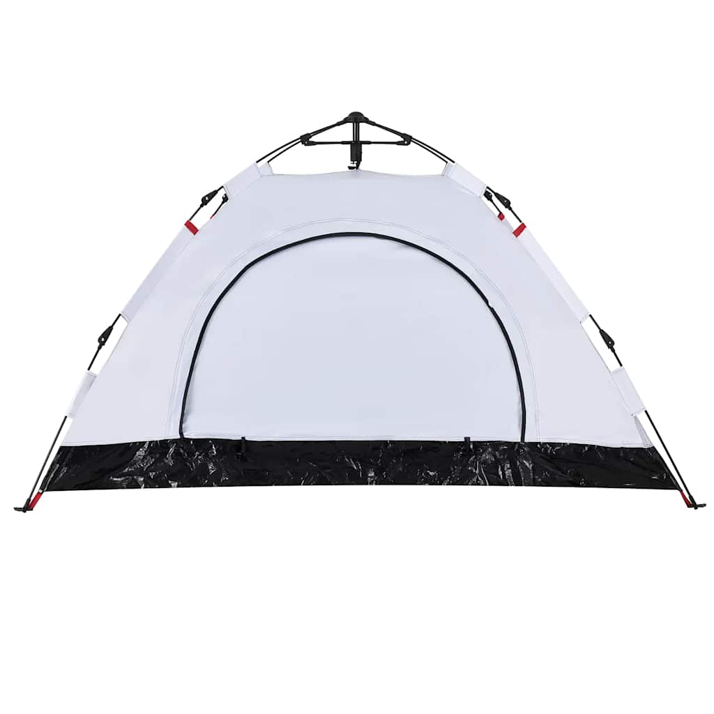 Detail van de vidaXL tent met snelontgrendeling, zijaanzicht van de witte verduisterende stof.