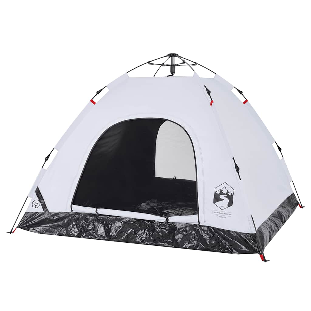 Detail van de vidaXL 3-persoons tent met verduisterende stof en snelspansysteem.