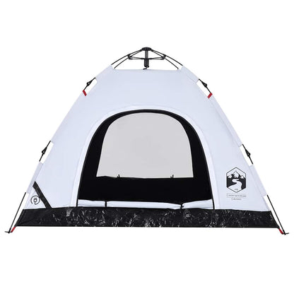 Detail van de vidaXL 3-persoons tent met verduisterende stof en snelspansysteem.