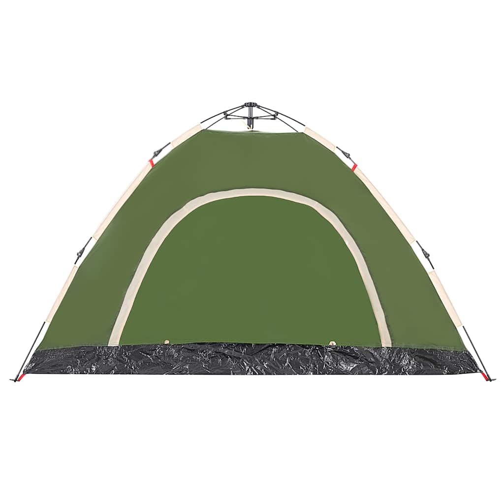 Detail van de groene vidaXL tent met snelontgrendeling en lichtgewicht ontwerp.