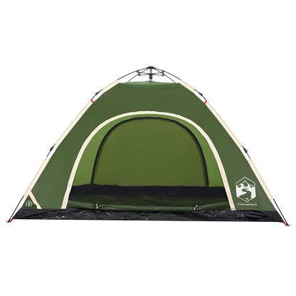Detail van de groene vidaXL tent met snelontgrendeling en grote ingang.