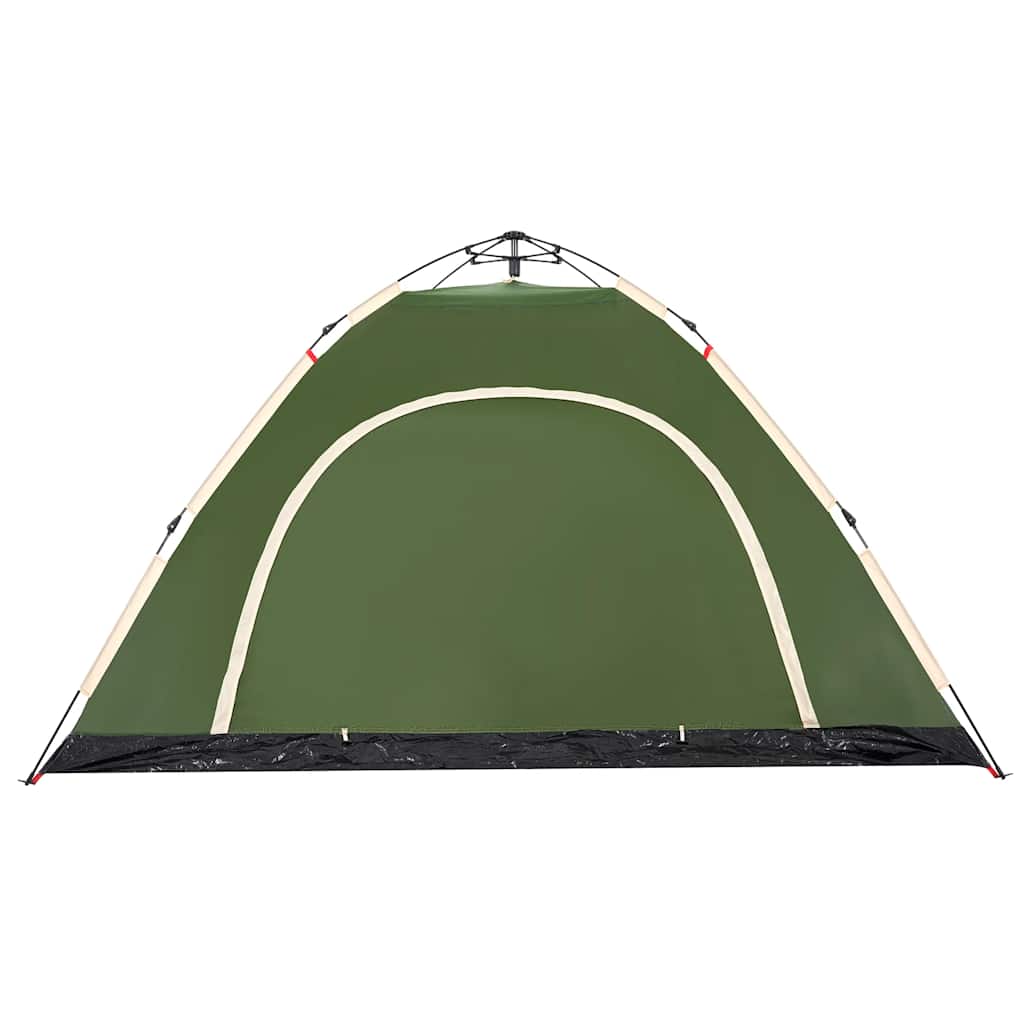 Detail van de groene vidaXL tent met snelontgrendeling, zijaanzicht van de bovenkant.