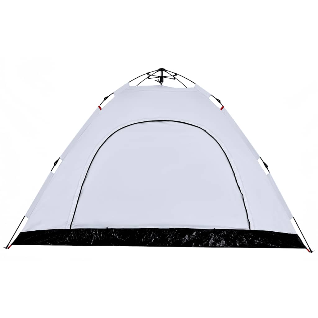Detail van de vidaXL tent met snelontgrendeling en verduisterende stof, zijaanzicht in wit.