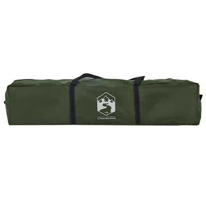 Groene vidaXL koepeltent opbergtas in zijaanzicht met logo en handvat.
