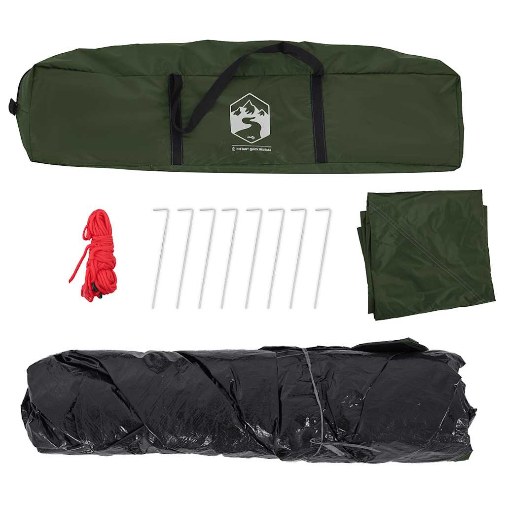 Detail van de accessoires voor de vidaXL koepeltent, inclusief haringen en opbergzak.