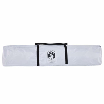 Witte draagtas voor de vidaXL koepeltent met zwart handvat en logo.