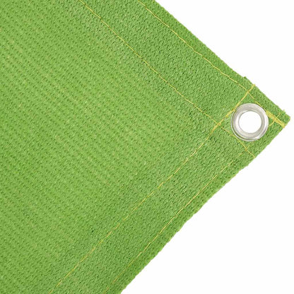 Detail van het vidaXL tenttapijt in lichtgroen met een oogje voor bevestiging.