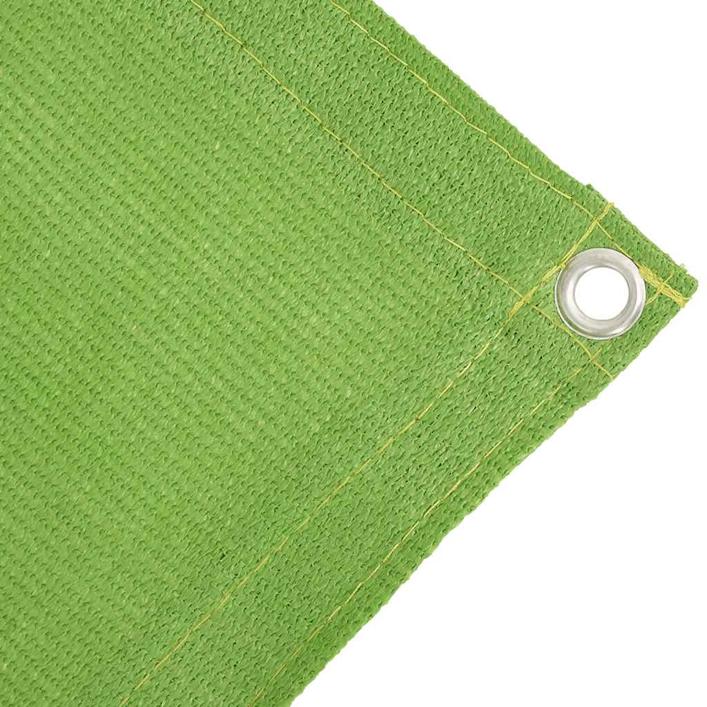 Detail van het lichtgroene vidaXL tenttapijt met oogjes en stevige randafwerking.