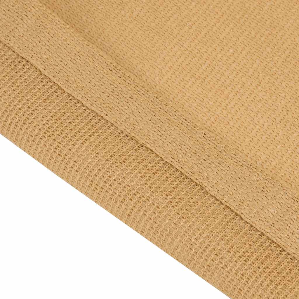 Detail van het vidaXL tenttapijt in zandkleur, met zichtbare textuur en randafwerking.