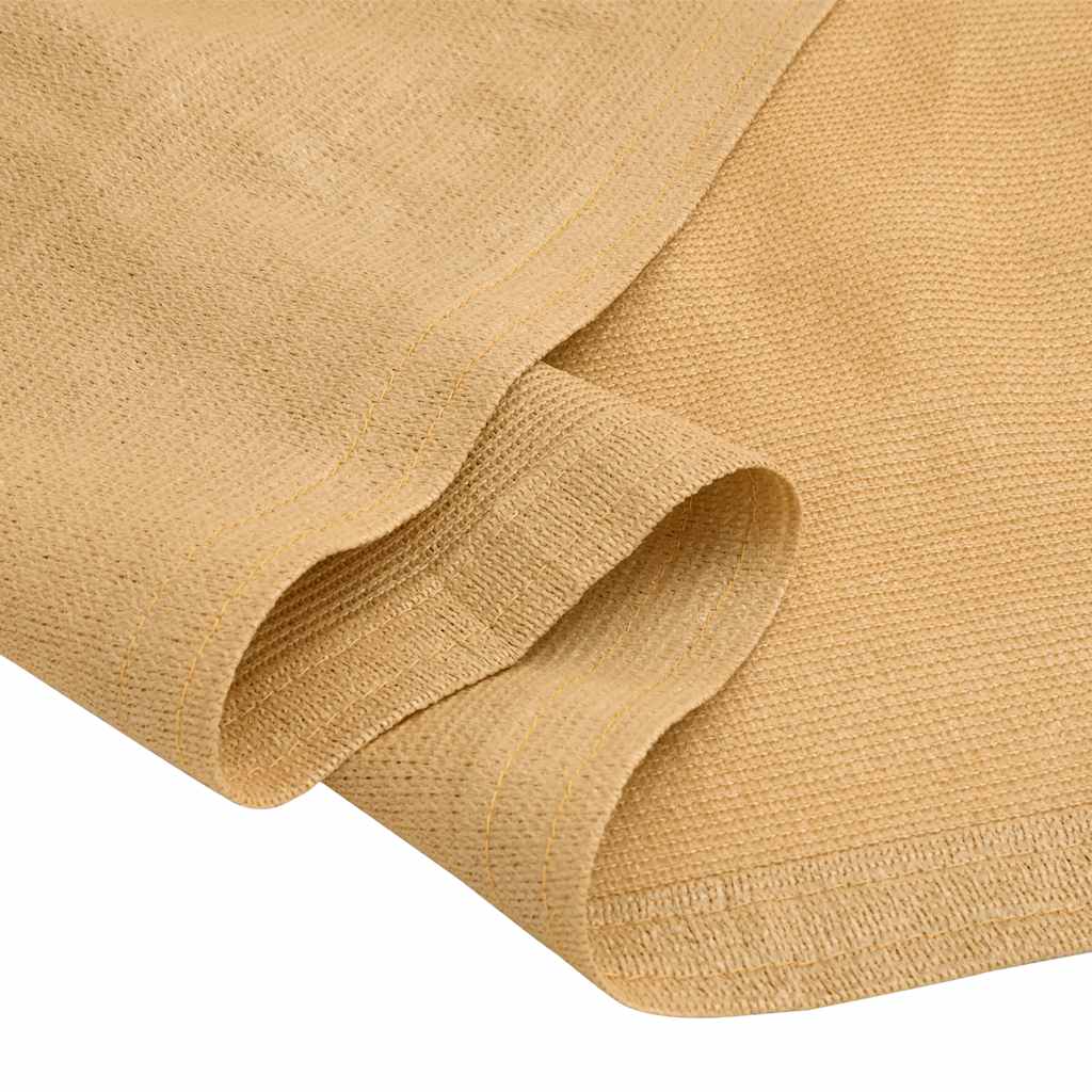 Detail van het zandkleurige vidaXL tenttapijt met zichtbare textuur en afwerking.