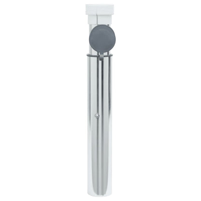 Detail van de vidaXL parasolvoet in zilver, met een focus op de bevestigingsmechanisme.