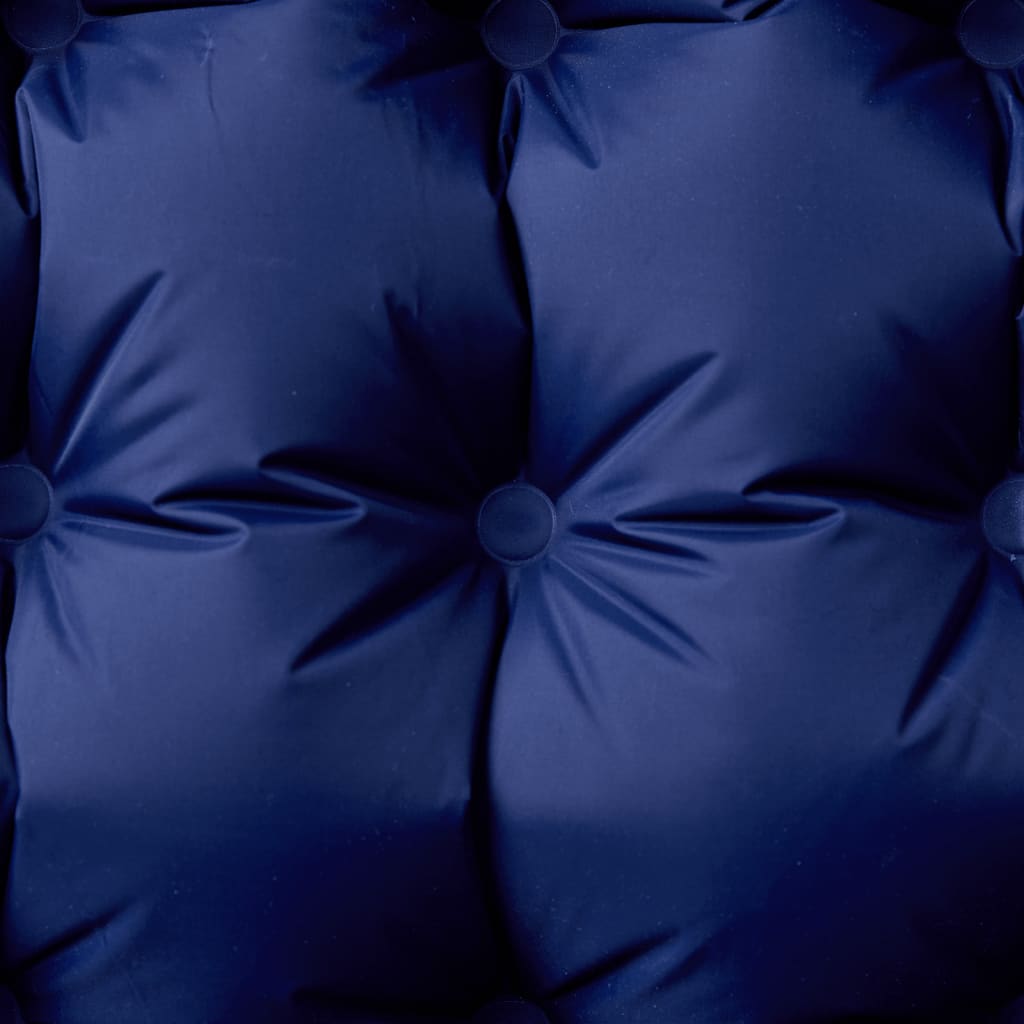 Detail van het marineblauwe oppervlak van de vidaXL zelfopblazende kampeermatras.