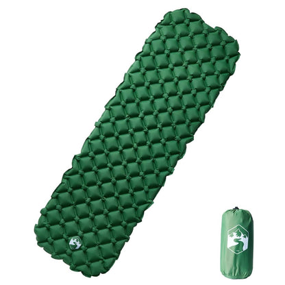 Opblaasbaar vidaXL kampeermatras in groen, 190x58x6 cm, met een comfortabel en duurzaam ontwerp.