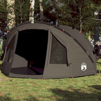 vidaXL Vistent 4-persoons tent in bruin, waterdicht met grote ingang en ventilatieroosters.